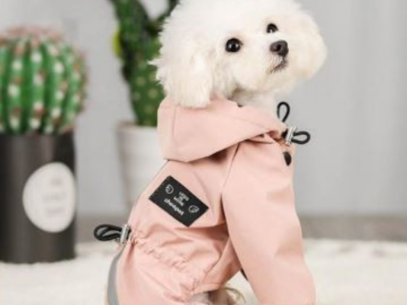 강아지 우비 강아지 비옷 판초 강아지 레인코트 핑크